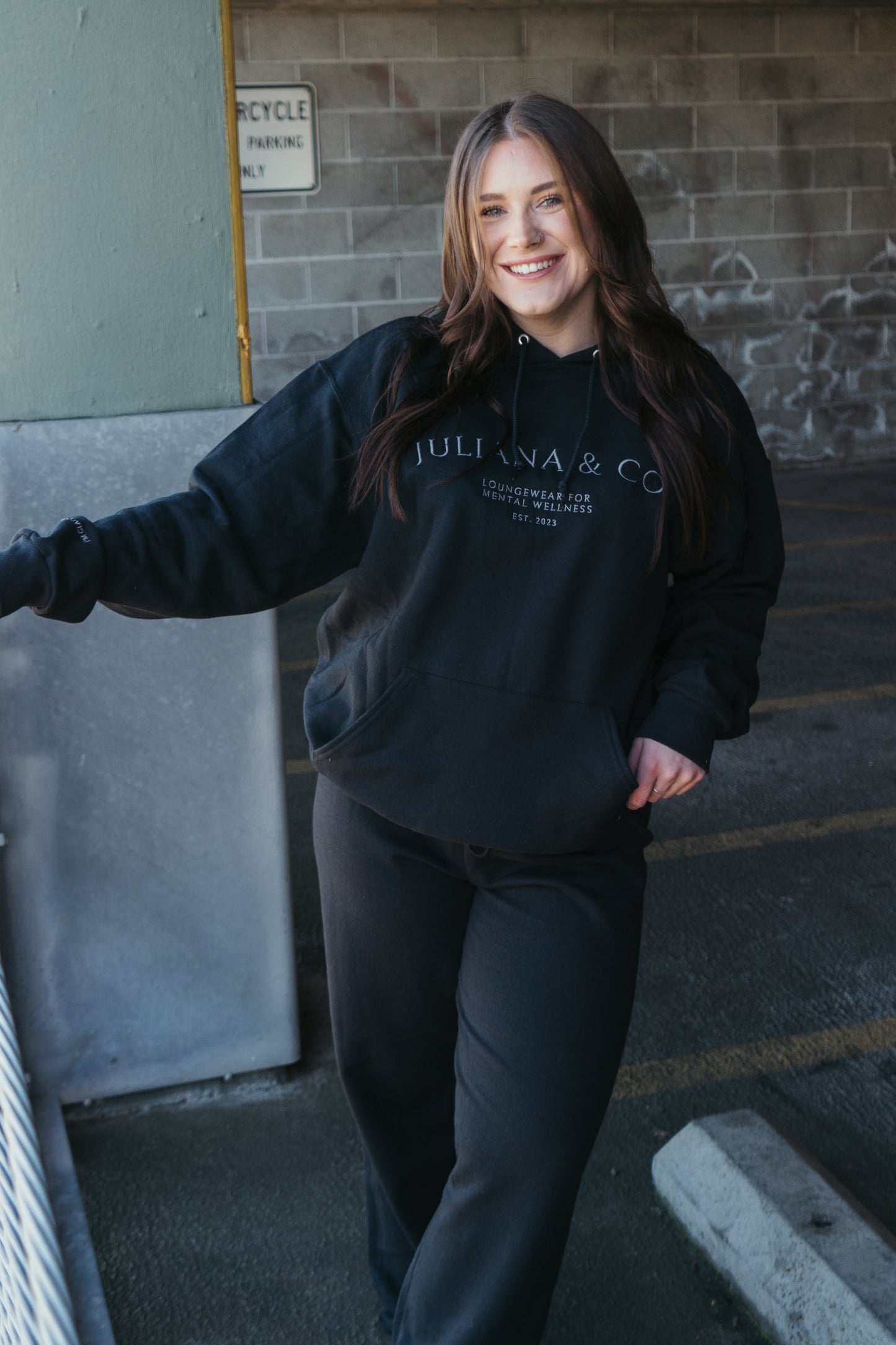 J & C Lux Lounge Hoodie - Black